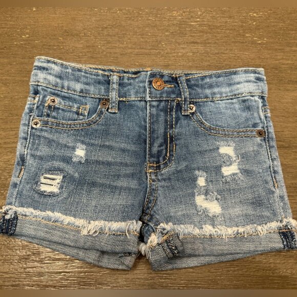 Lucky Brand Girls Denim Distressed Riley Short Size 3T - Picture 1 of 5